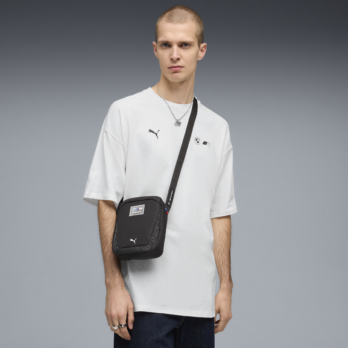 BMW M Motorsport Portable Bag Black Adjustable Strap view 4