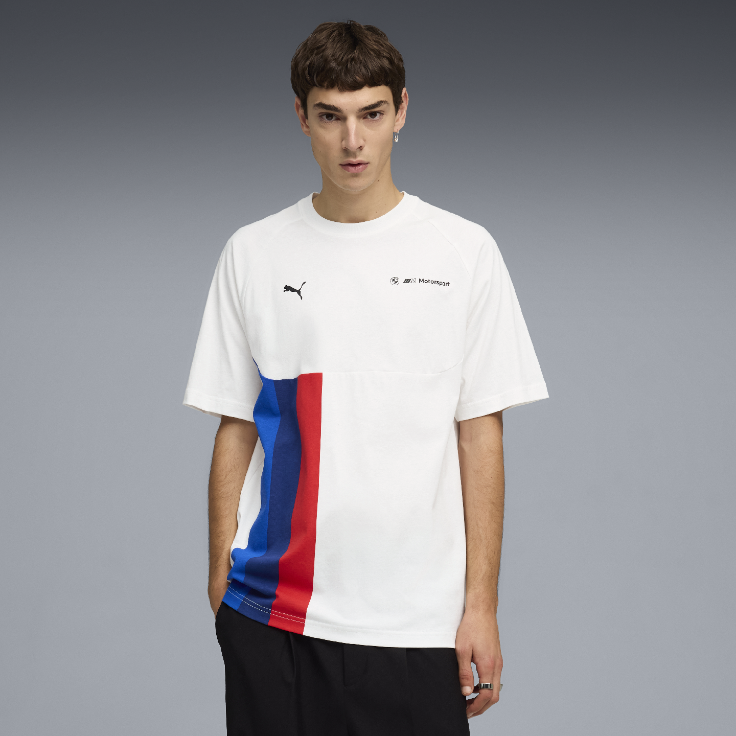 PUMA BMW M Motorsport Men's Pumatech-X Tee White Regular Fit view 3