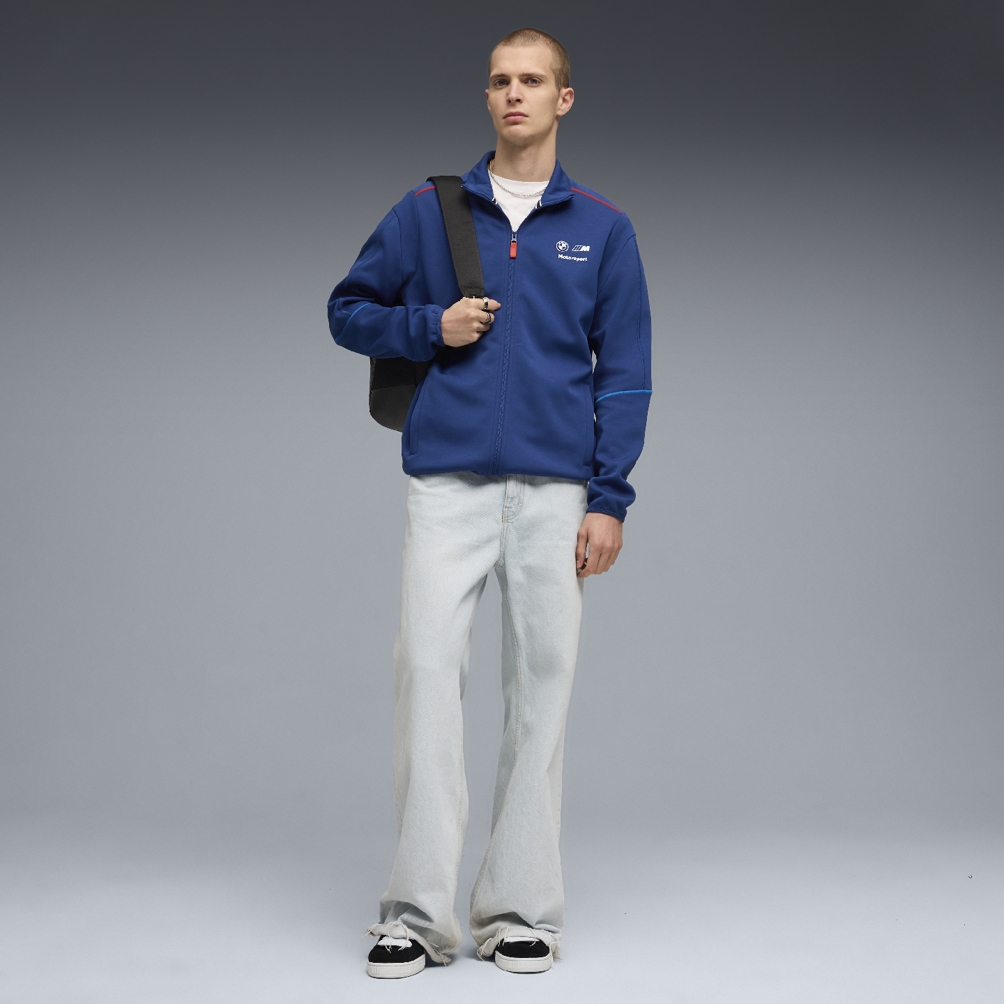  PUMA BMW M Motorsport Men's Sportswear MT7 Track Jacket Blue Regular Fit view 3