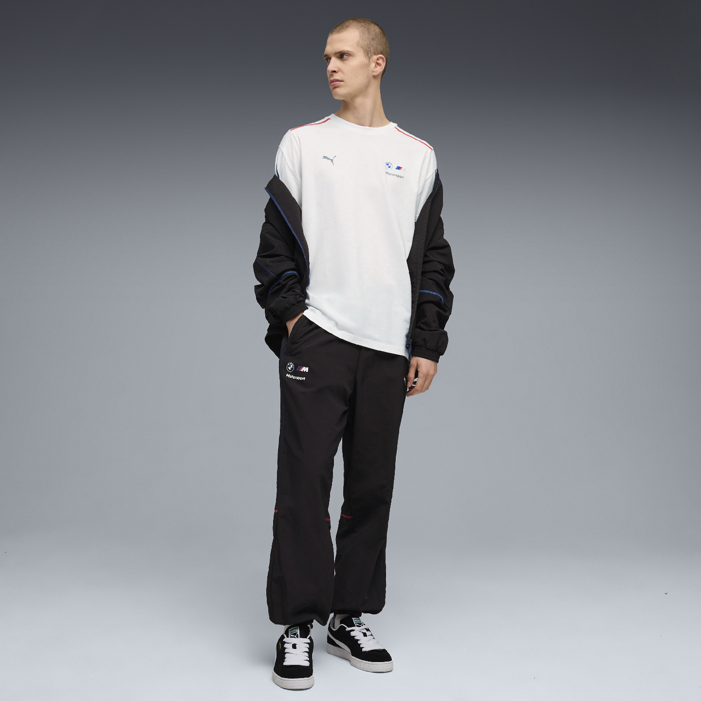 PUMA BMW M Motorsport Men's Sportswear MT7 Tee White Regular Fit view 3