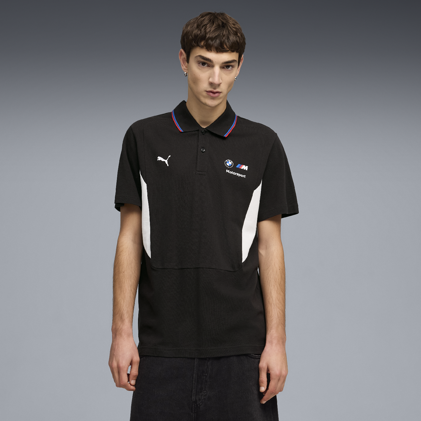 PUMA BMW M Motorsport Men's Sportswear Polo Black Regular Fit view 5