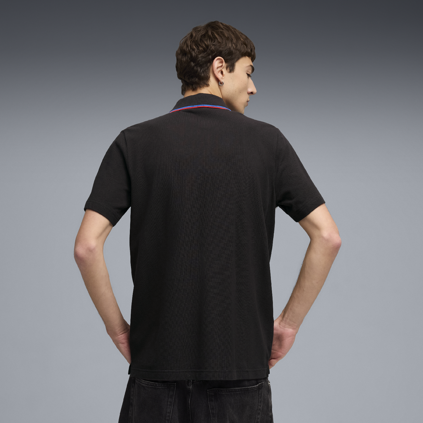 PUMA BMW M Motorsport Men's Sportswear Polo Black Regular Fit view 4