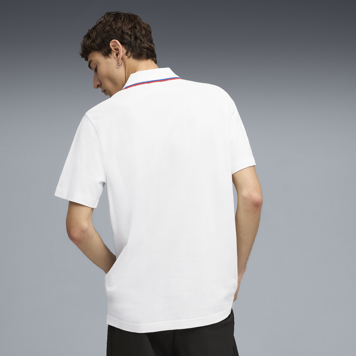 PUMA BMW M Motorsport Men's Sportswear Polo White Regular Fit view 4