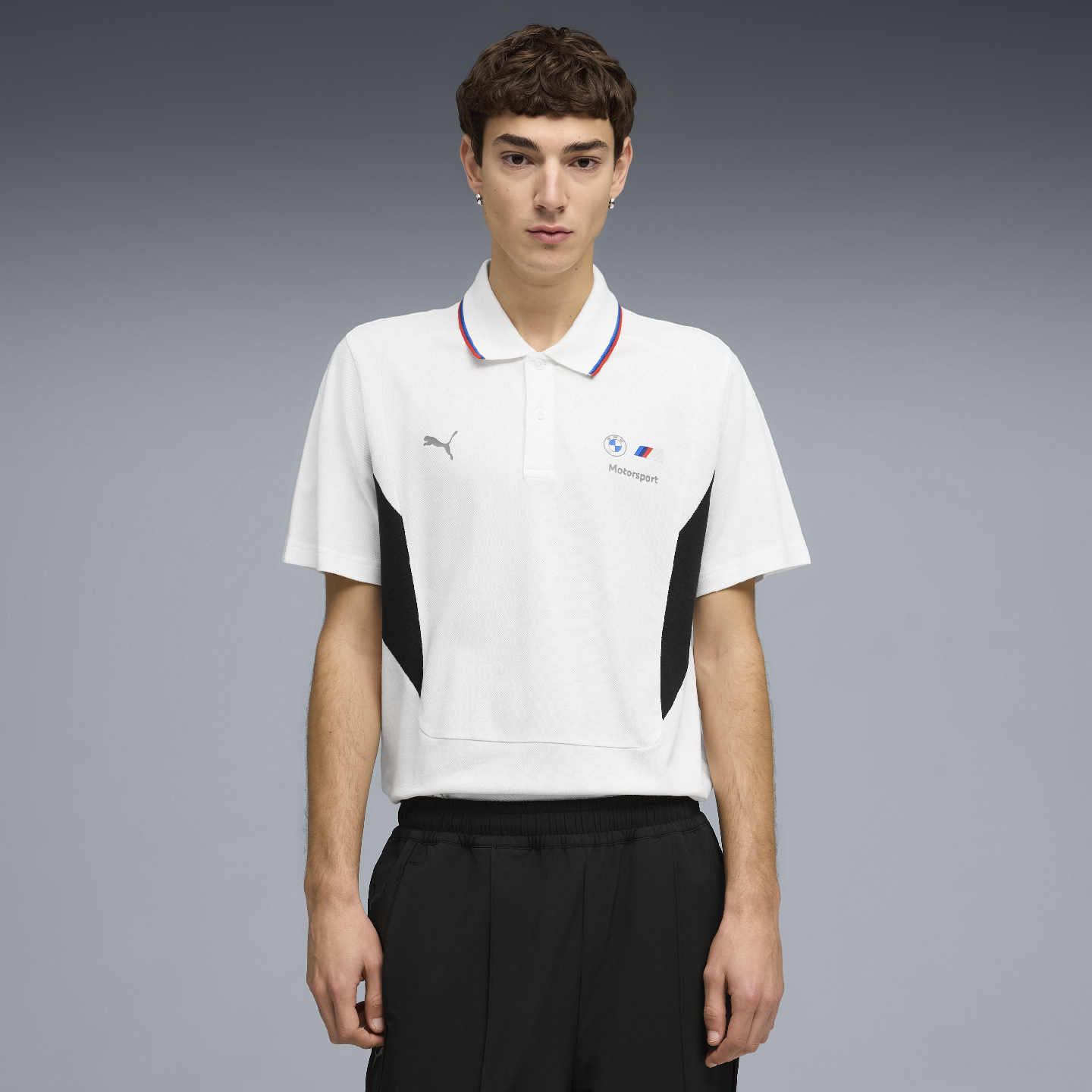 PUMA BMW M Motorsport Men's Sportswear Polo White Regular Fit view 5