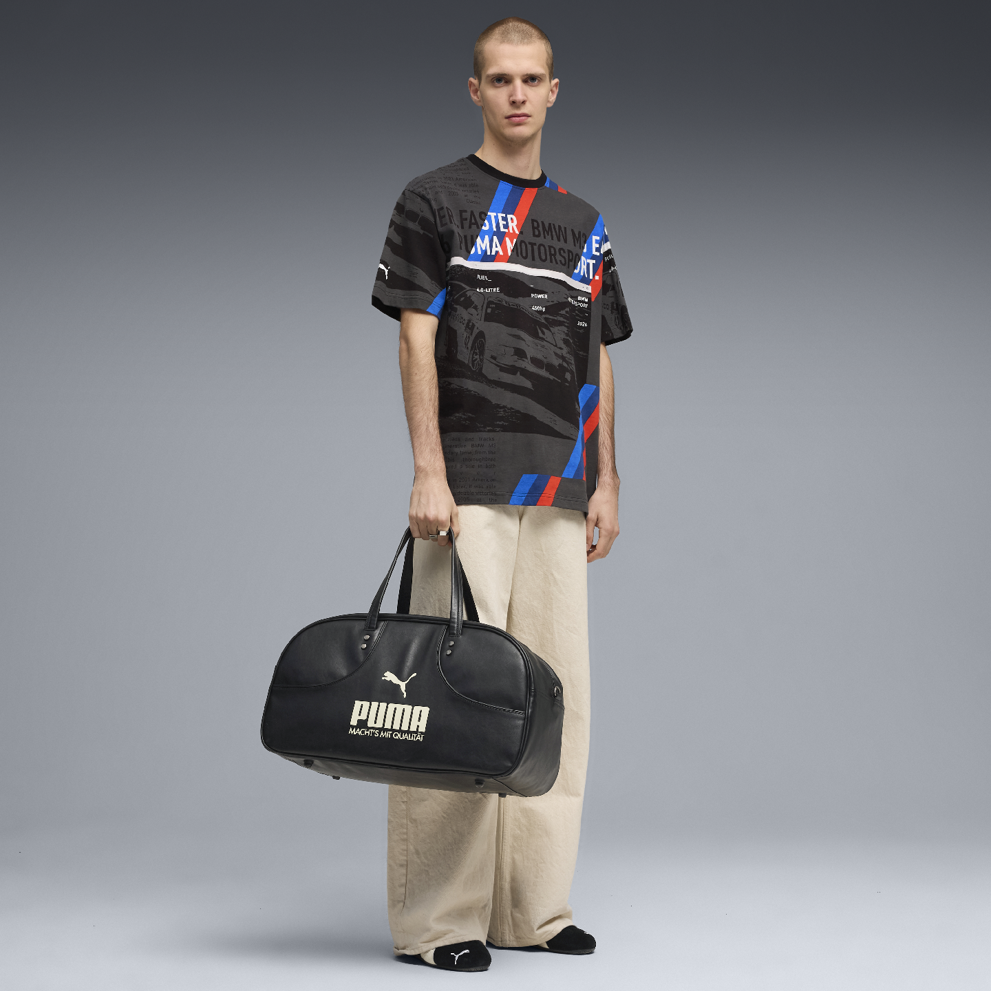 PUMA BMW M Motorsport Men's Sportswear AOP Tee Black Regular Fit view 3