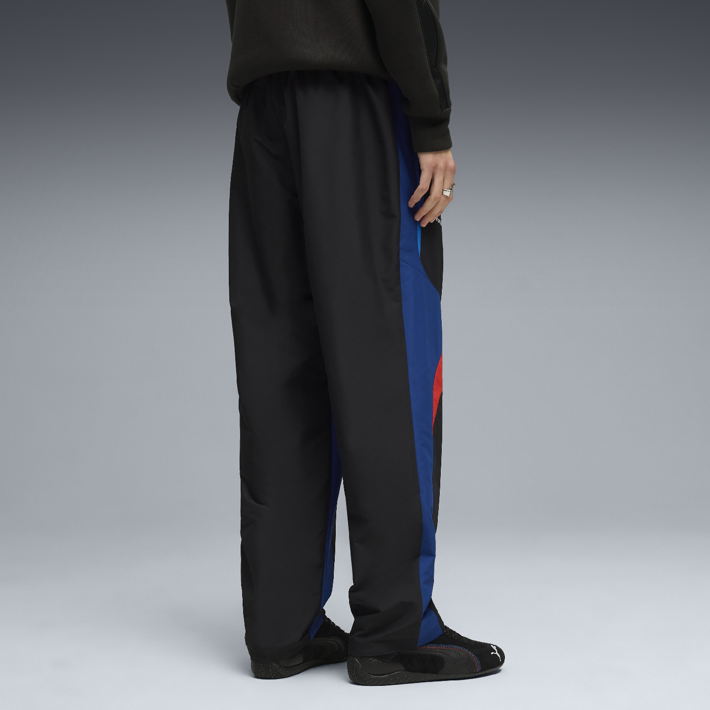   PUMA BMW M Motorsport Men's Lifestyle Pants Black Wide Leg view 4