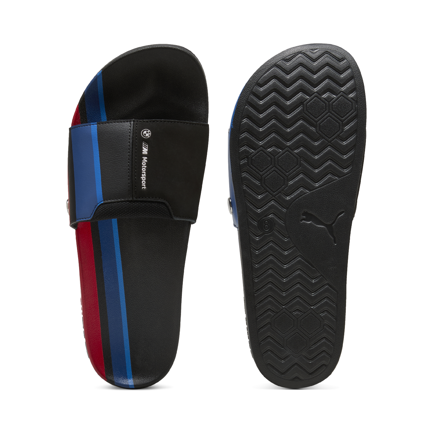 BMW M Motorsport PUMA Leadcat 2.0 Graphic Sliders Black M Stripe view 4