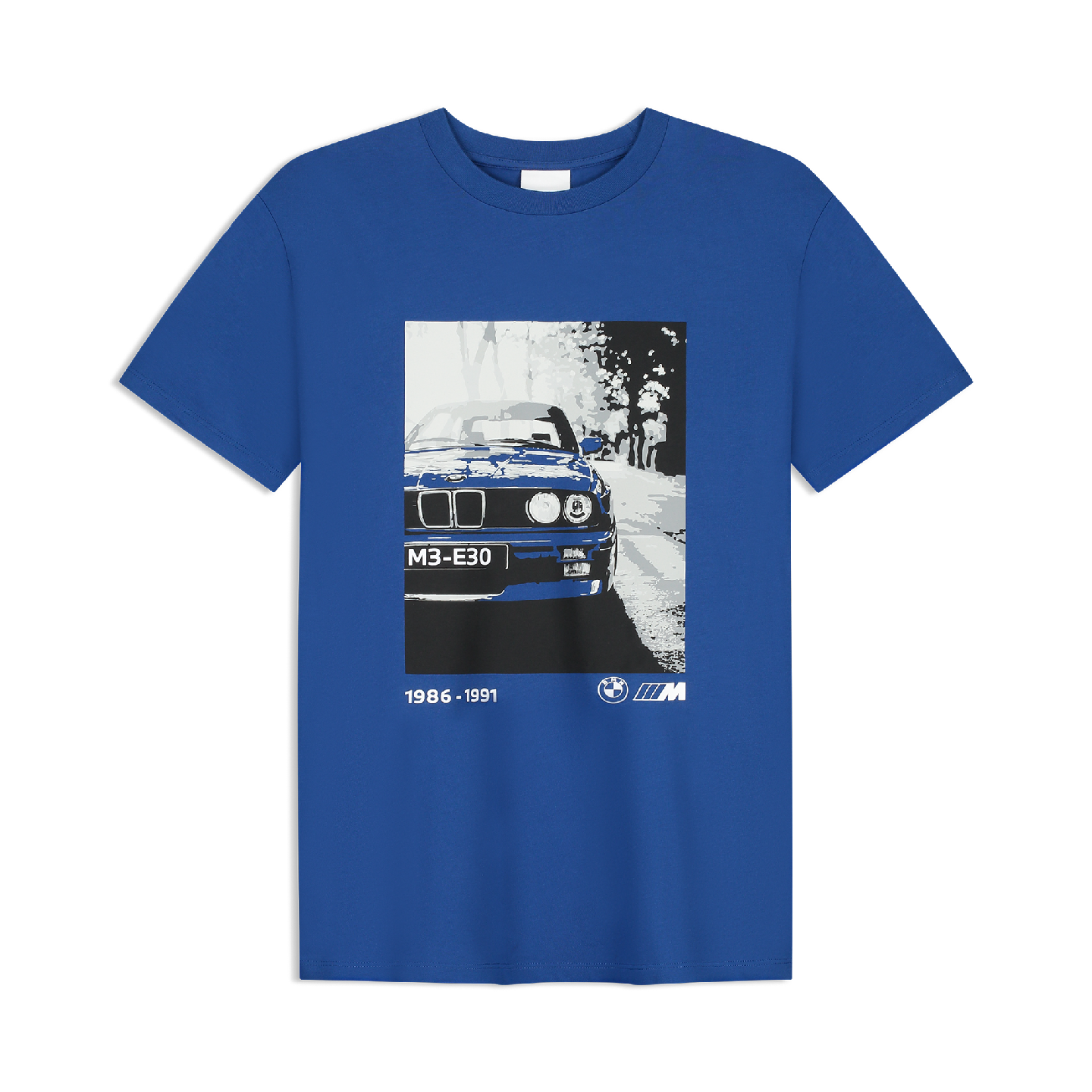 BMW M Unisex T-Shirt E30 Graphic Blue Regular Fit