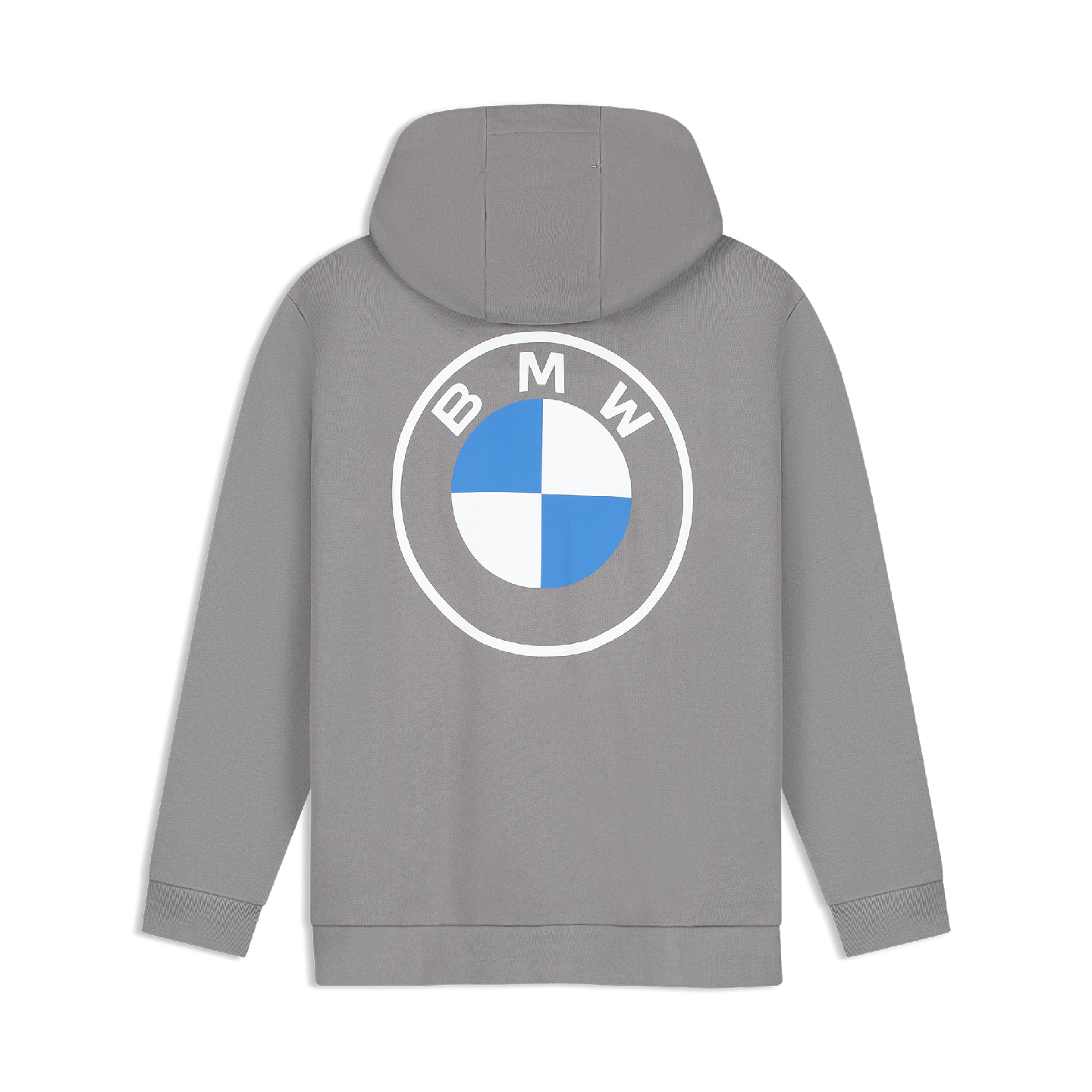 BMW Unisex Zip-Sweat Hoodie Logo Reverse  Grey Regular Fit