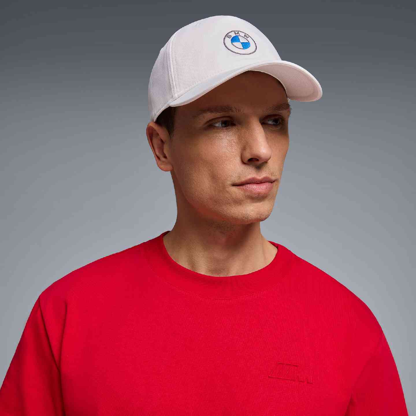 BMW Cap Logo White view 4