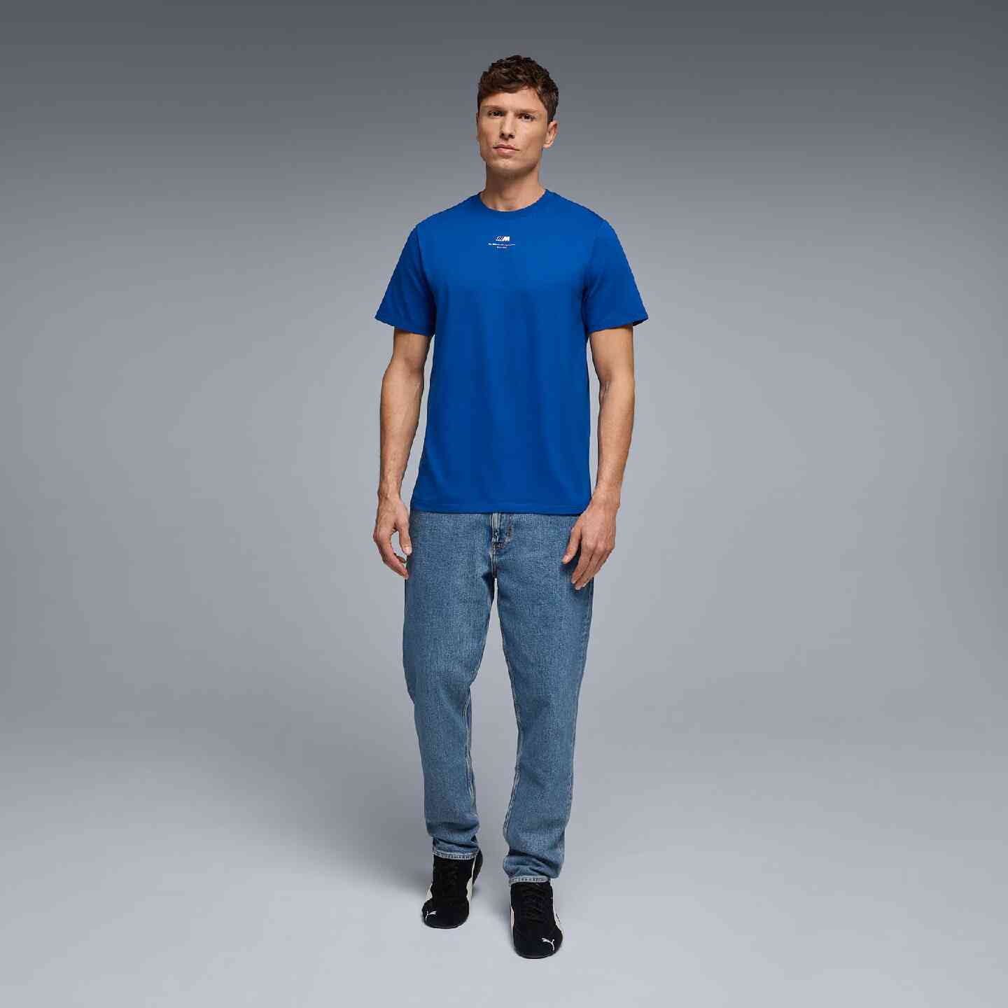 BMW M Unisex T-Shirt Logo Blue Regular Fit view 5