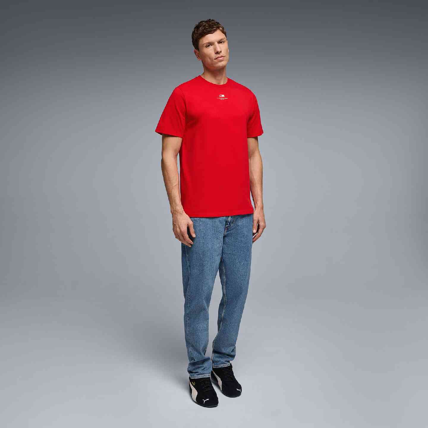 BMW M Unisex T-shirt Logo Red Regular Fit view 3