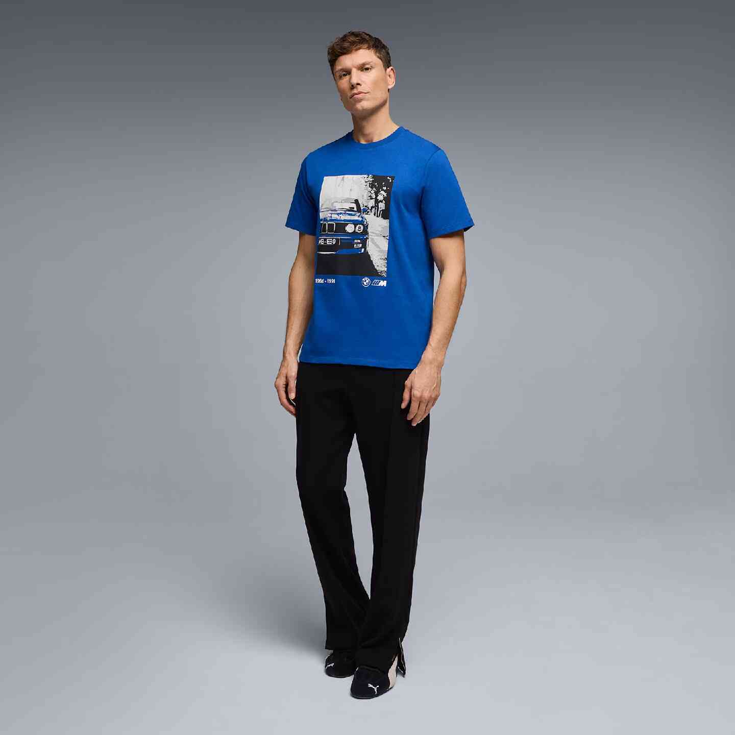 BMW M Unisex T-Shirt E30 Graphic Blue Regular Fit view 5