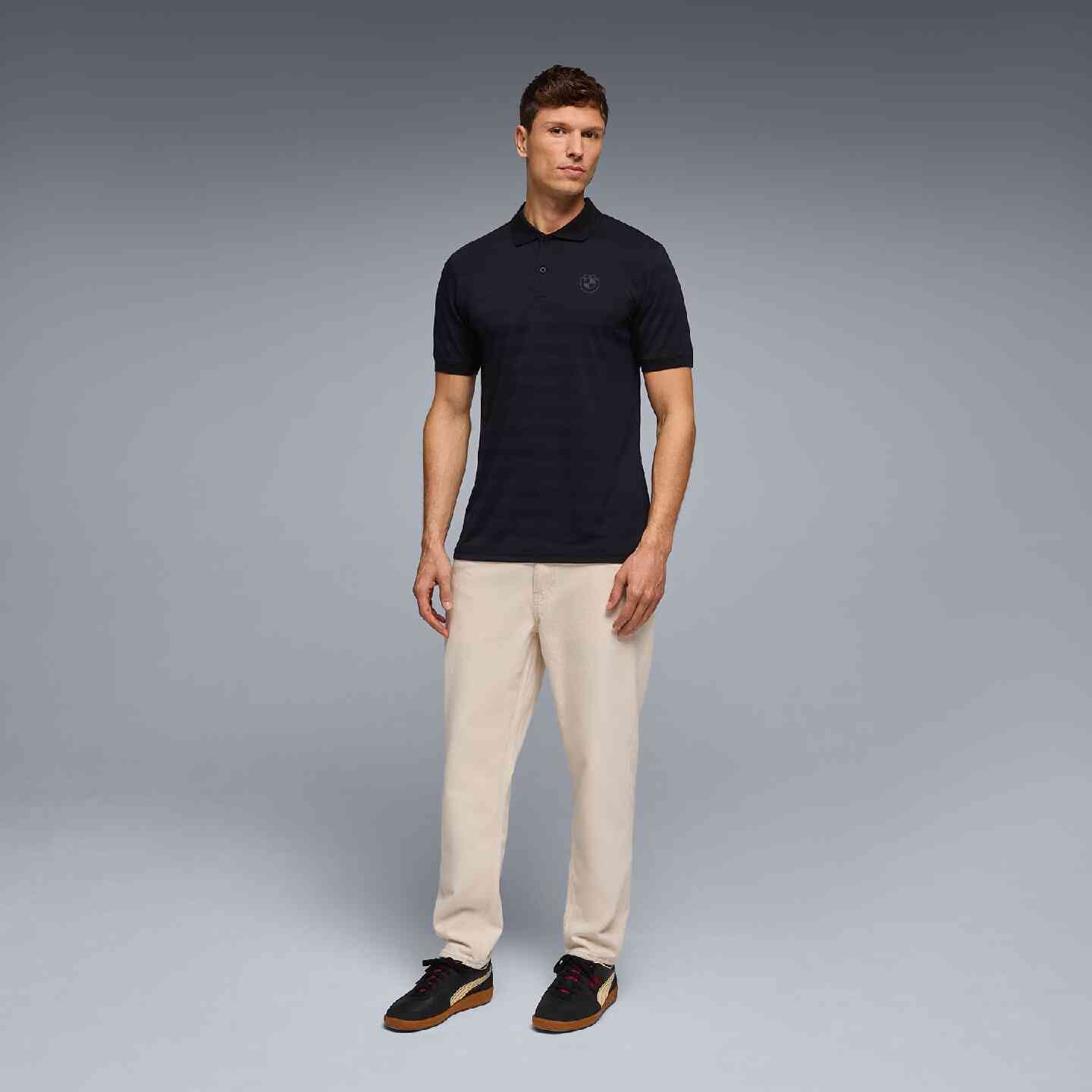 BMW Men's Polo Shirt Performance Black Regular Fit view 5