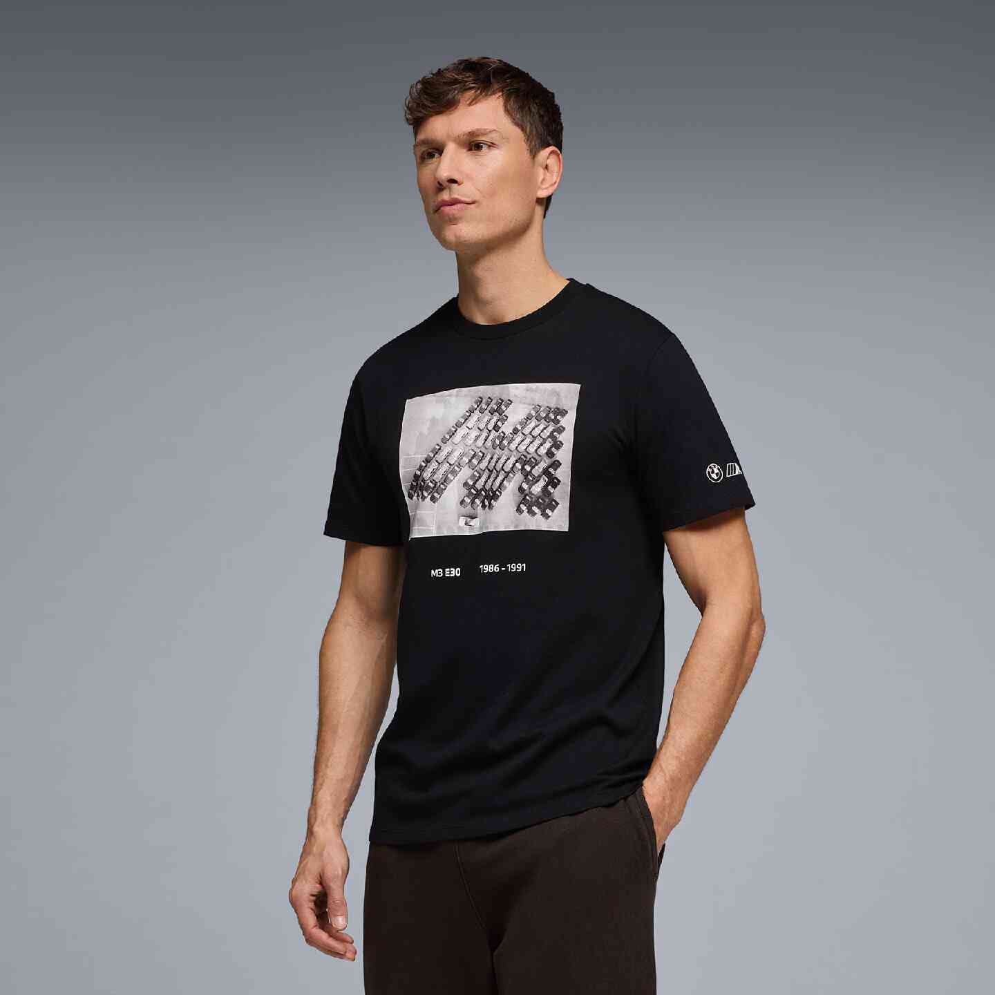 BMW M Unisex T-Shirt Graphic 2 Black Regular Fit view 3