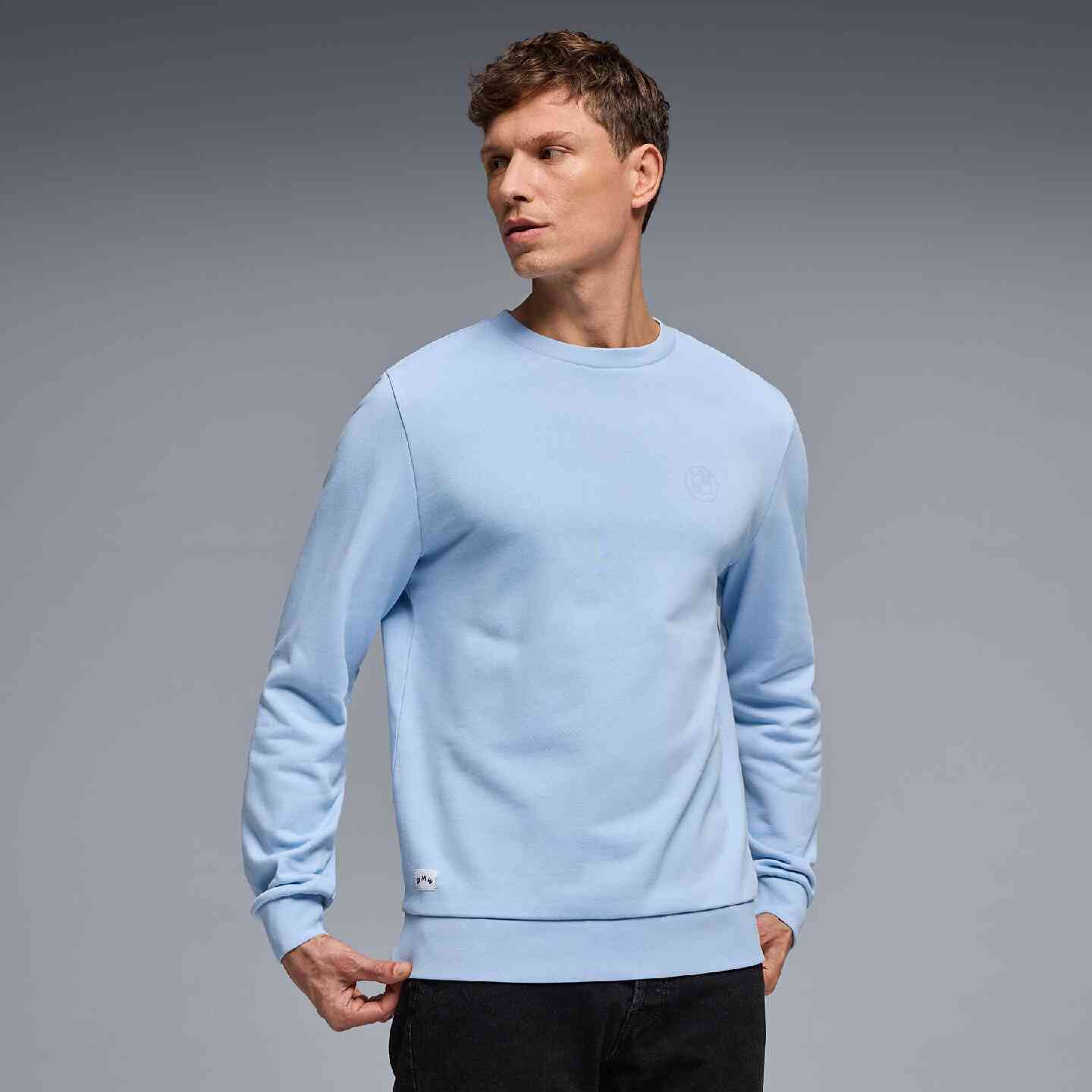 BMW Unisex Sweater Arc Light Blue Regular Fit view 5