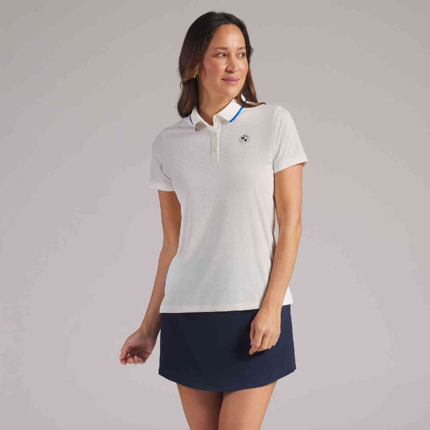 PUMA | BMW Women's Twisted Diamond Polo Warm White Regular Fit view 5