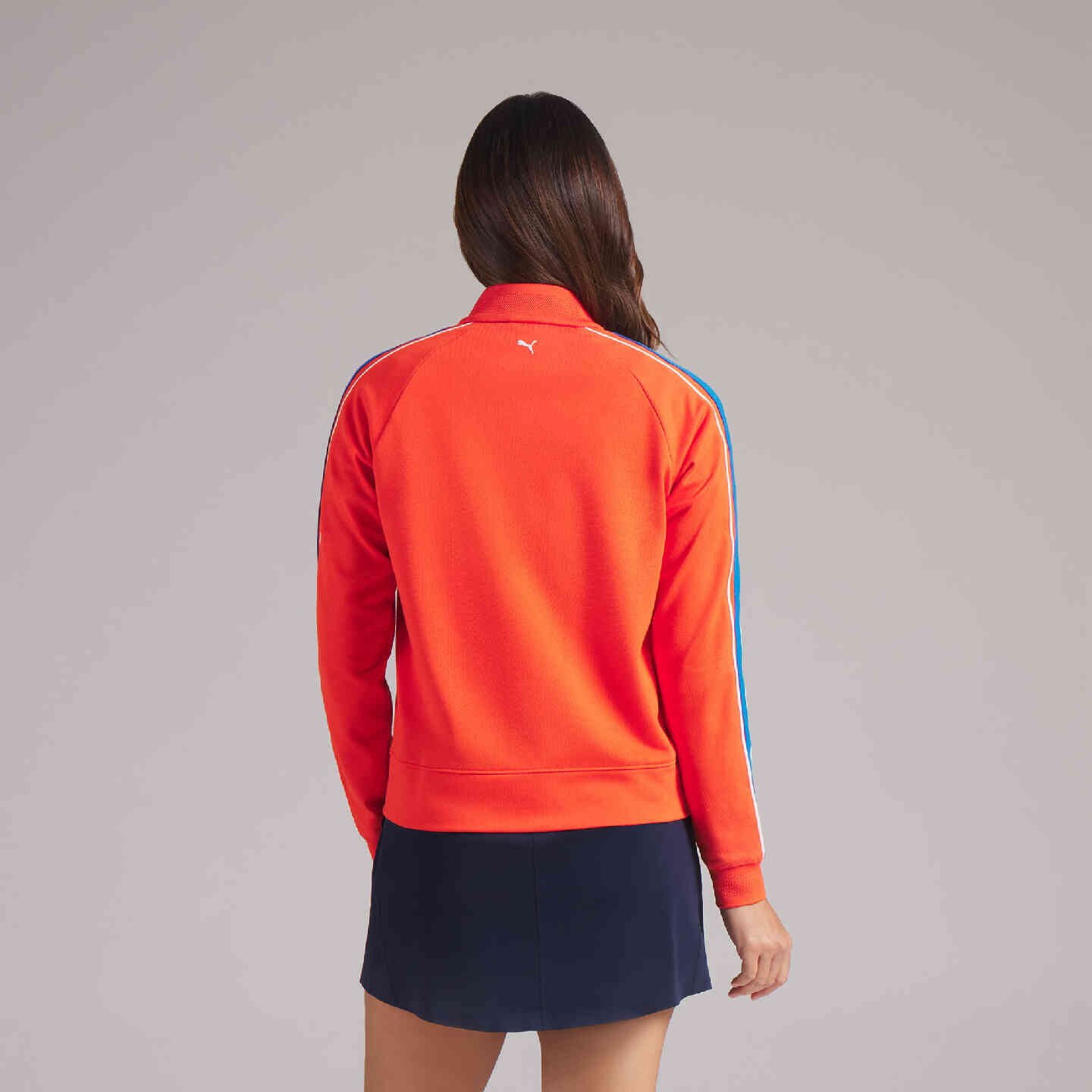 PUMA | BMW  Women's T7  Zip-Up Jacket Dark Orange Performance Fit view 5