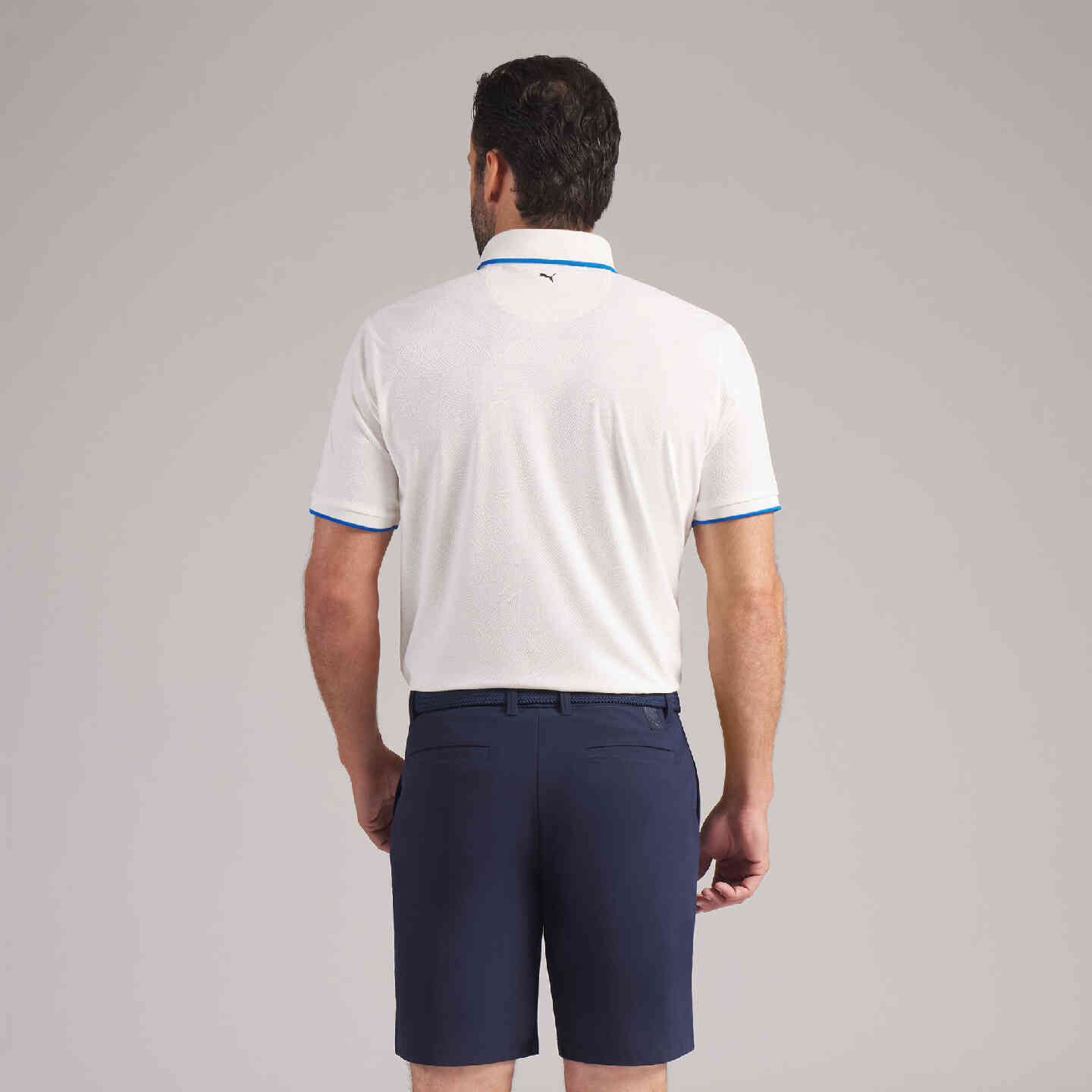 PUMA | BMW Men's Twisted Diamond Polo Warm White Regular Fit view 5