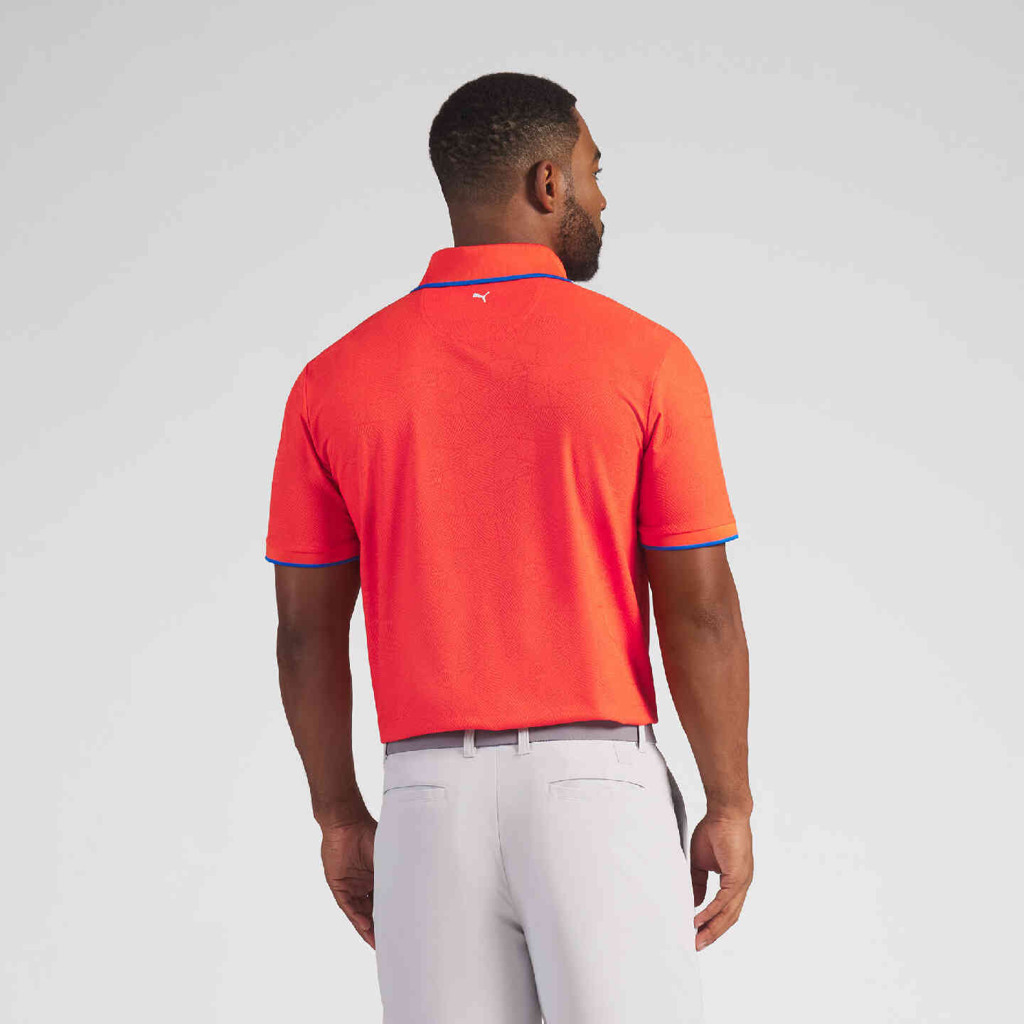 PUMA | BMW Men's Twisted Diamond Polo Dark Orange Regular Fit view 5