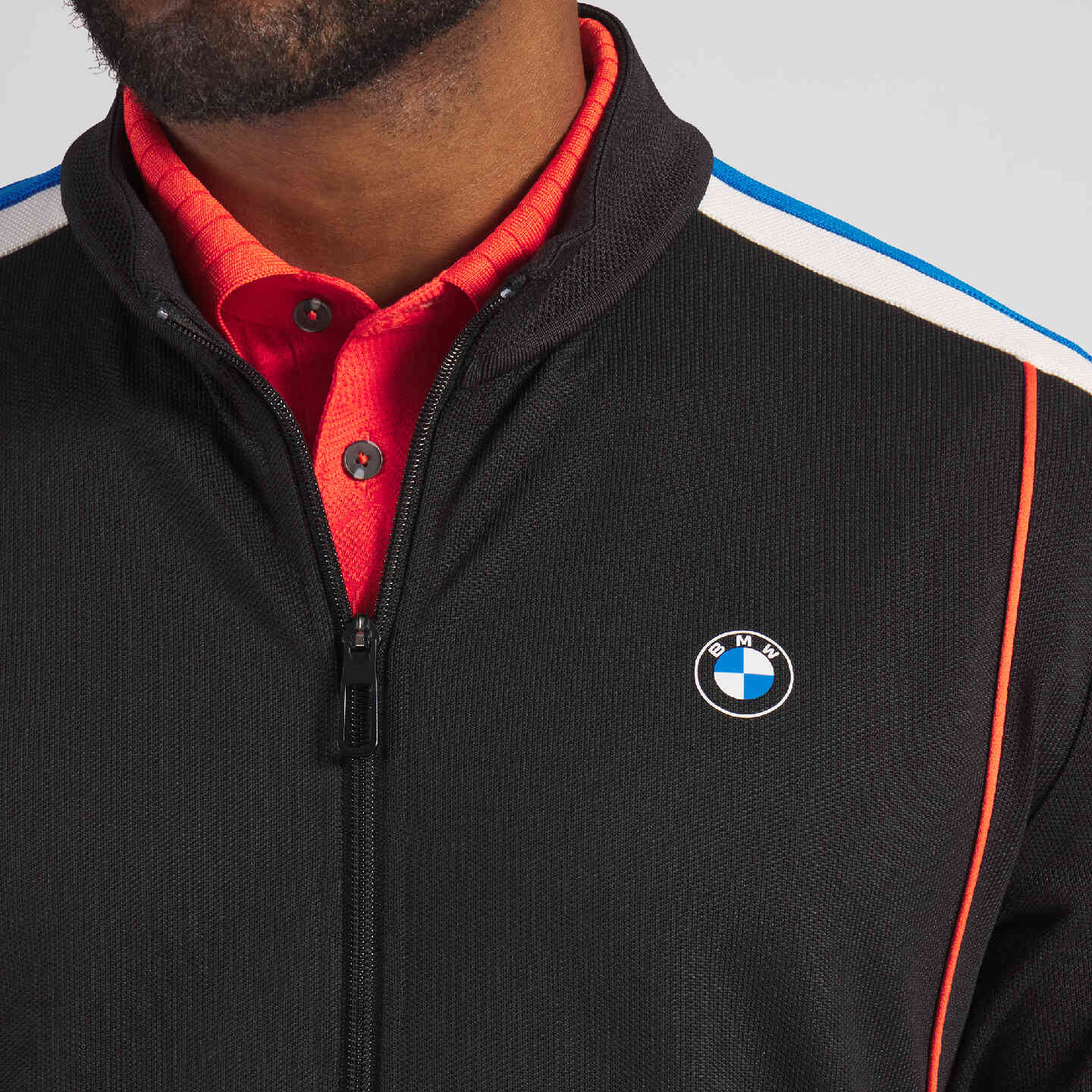 PUMA | BMW Men's T7 Jacket Black Shoulder Stripe Performance Fit view 3