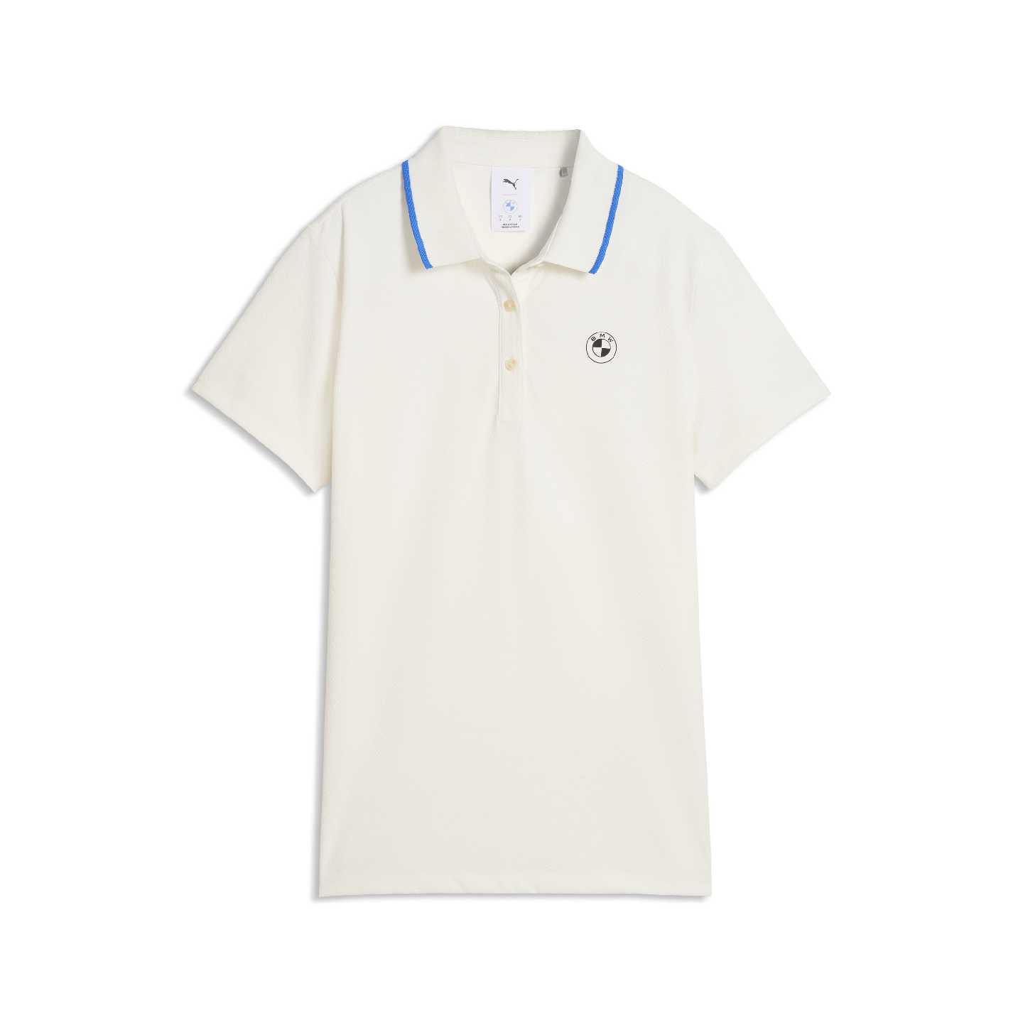 PUMA | BMW Women's Twisted Diamond Polo Warm White Regular Fit