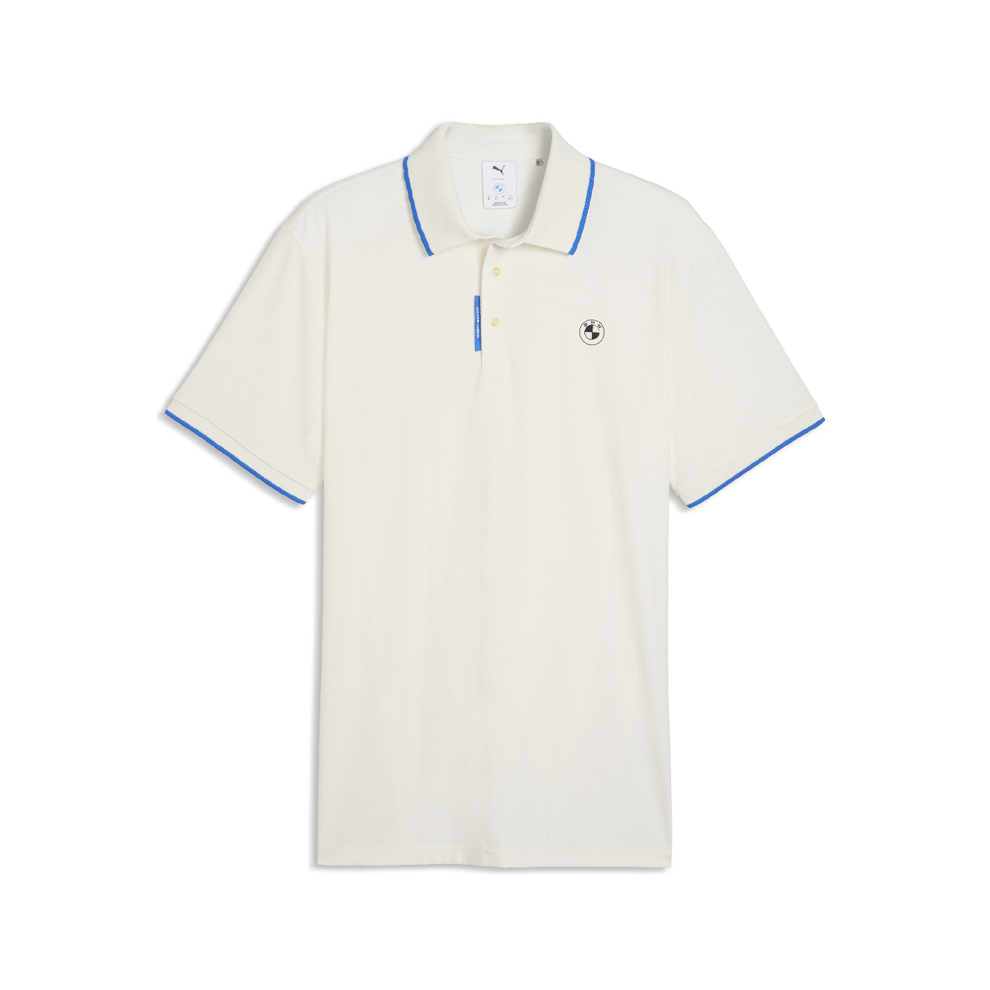 PUMA | BMW Men's Twisted Diamond Polo Warm White Regular Fit
