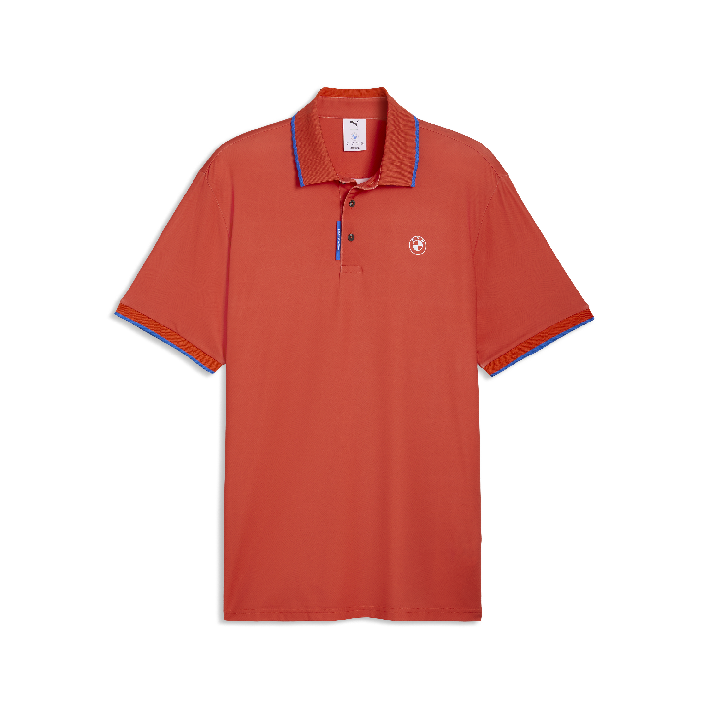 PUMA | BMW Men's Twisted Diamond Polo Dark Orange Regular Fit