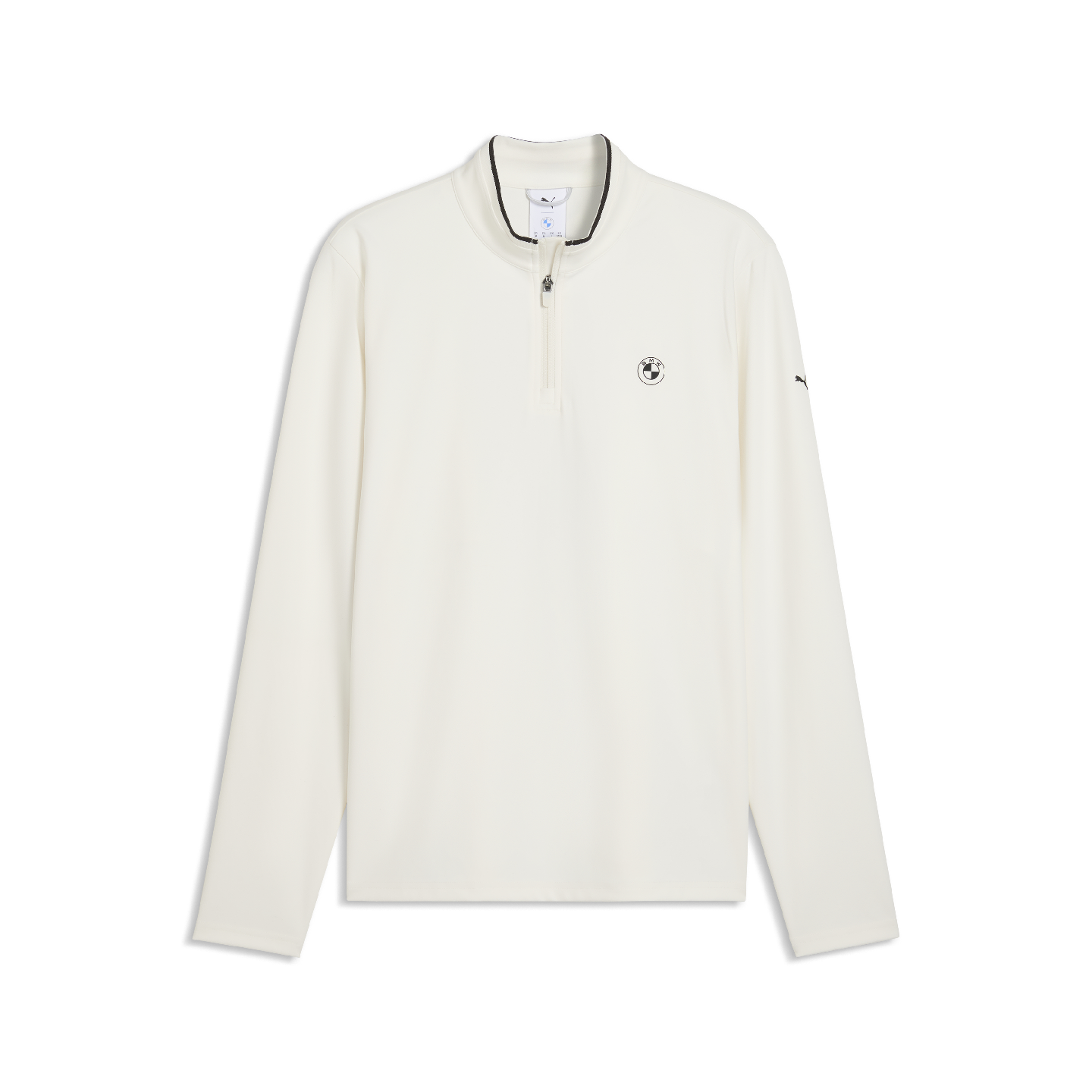 PUMA | BMW Men's Cloudspun 1/4 zip Warm White Regular Fit