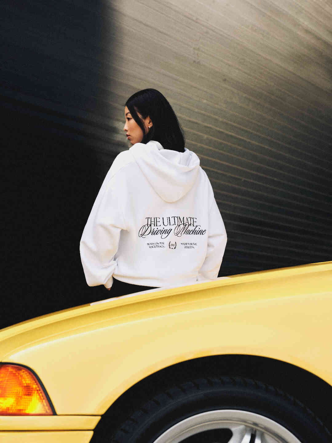 PUMA | BMW M M3 Unisex T7 Hoodie White Relaxed Fit view 3