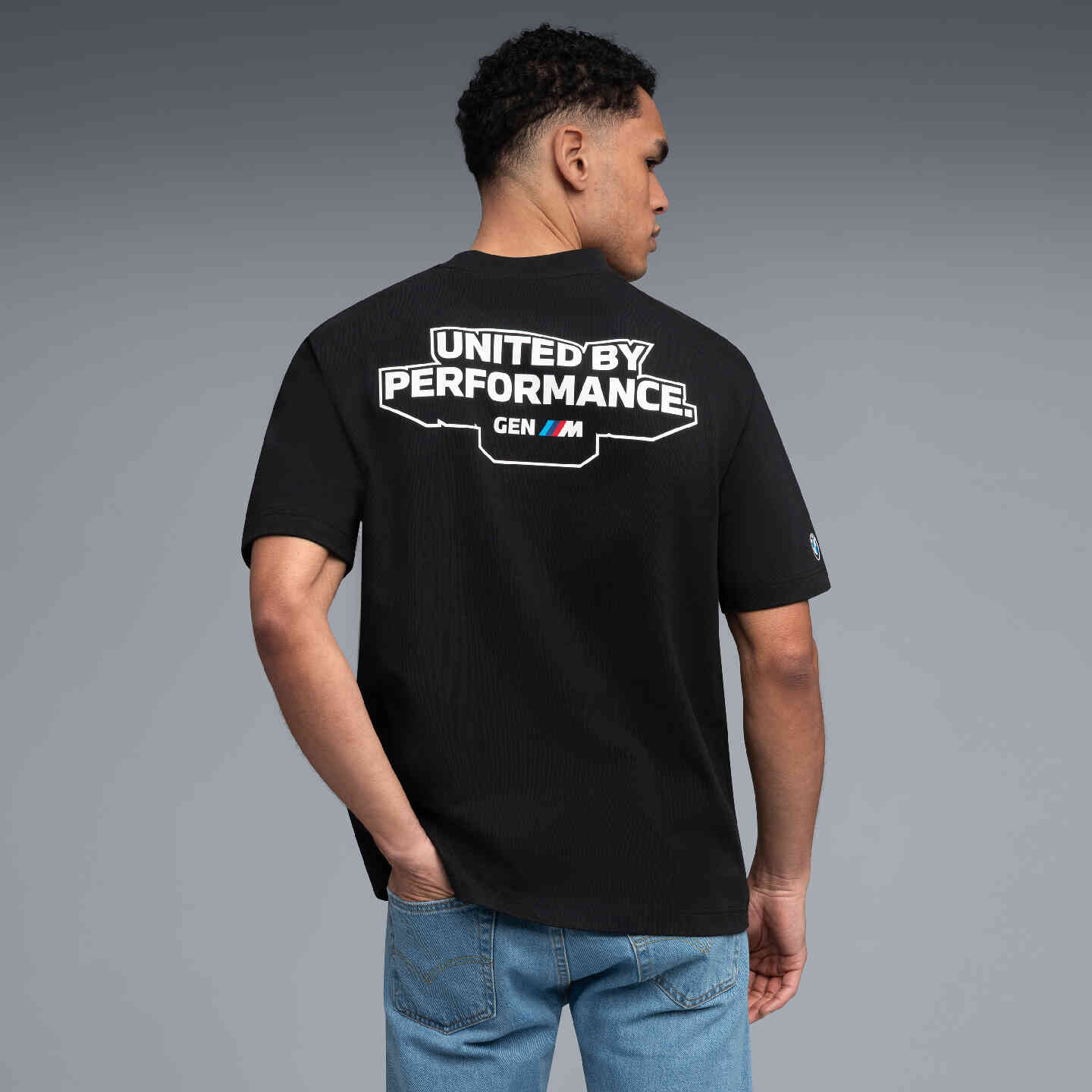 BMW Gen M Unisex T-Shirt Oversized Fit Black  view 3
