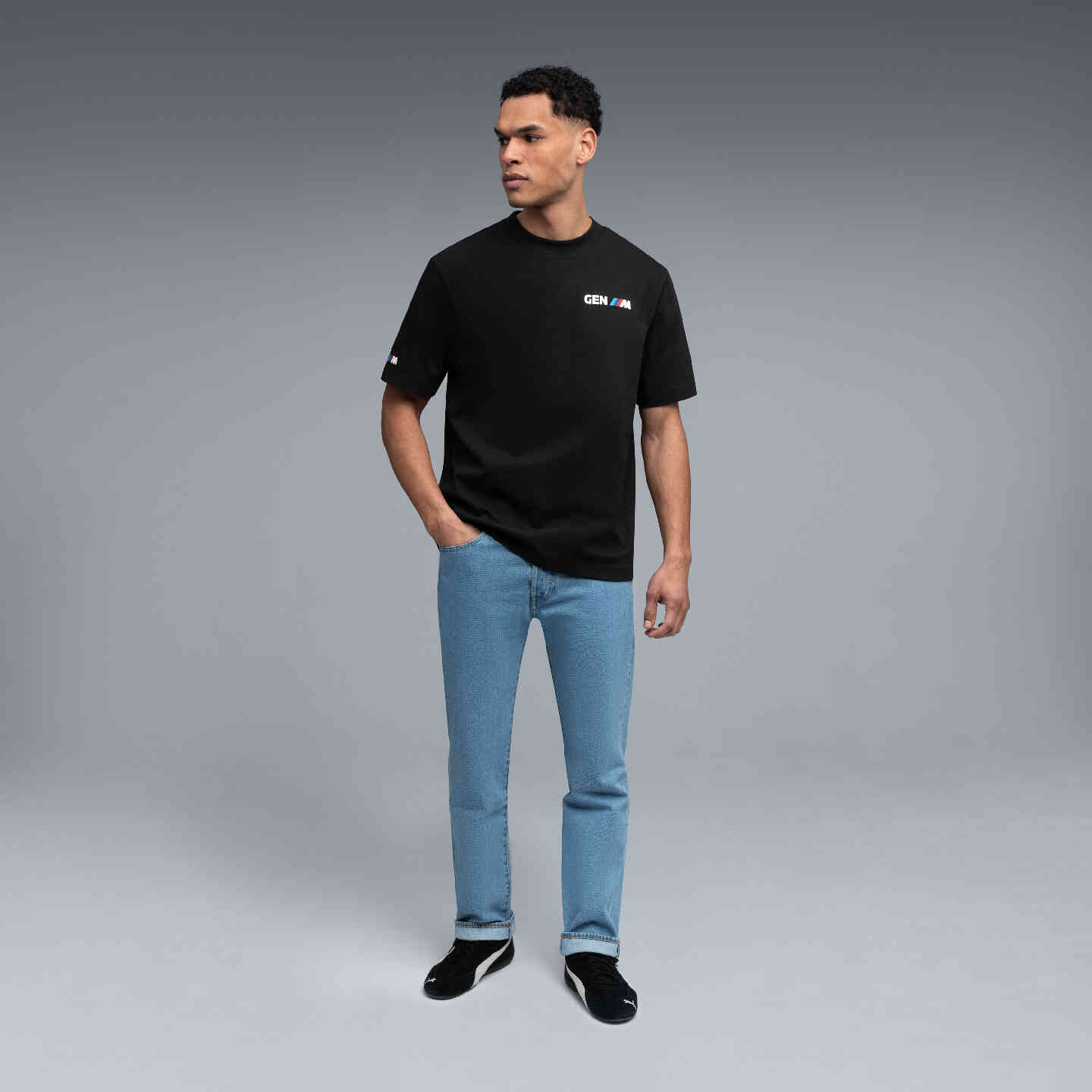 BMW Gen M Unisex T-Shirt Oversized Fit Black  view 7