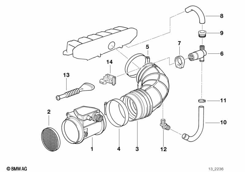 Genuine Air Flow Sensor Rubber Boot/Tube view 2