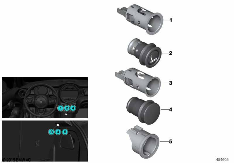 Genuine Cigarette Lighter Socket Fits F57 F57 LCI R57 R57 LCI 61349302183