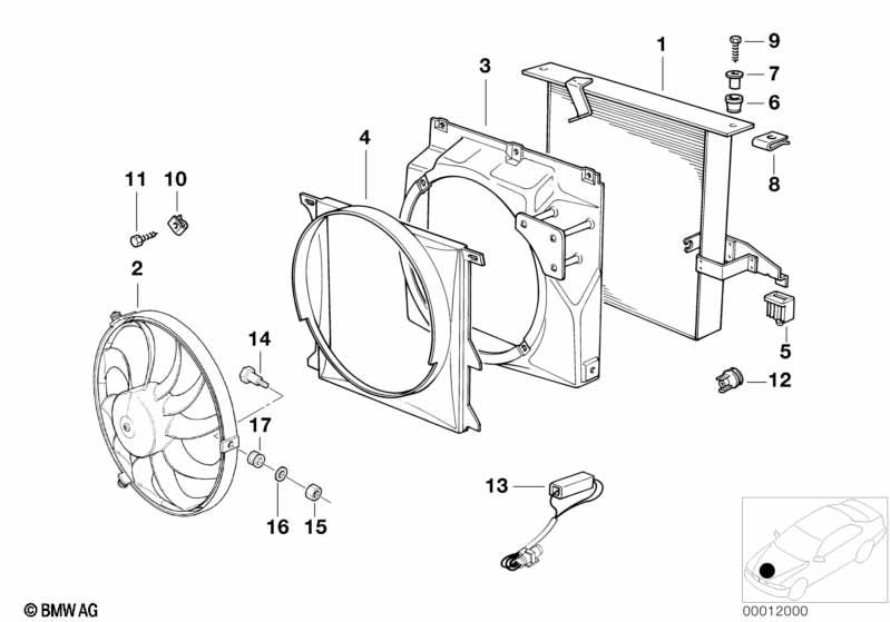 Genuine Engine Cooling Auxiliary Radiator Fan Shroud view 2