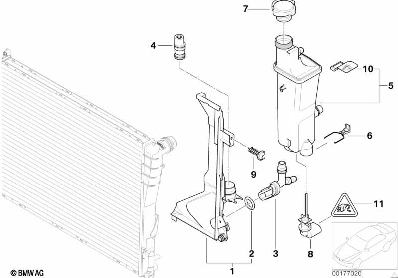 Genuine Radiator Expansion Tank 17 11 7 573 780 view 2