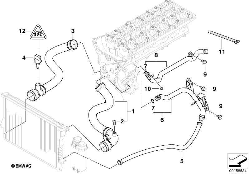 Genuine Cooling System Water Hose view 2
