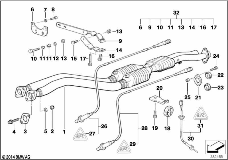 Genuine Exhaust Silencer Flange 18 11 1 719 417 view 2