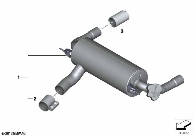 Genuine M Performance Exhaust Silencer view 2