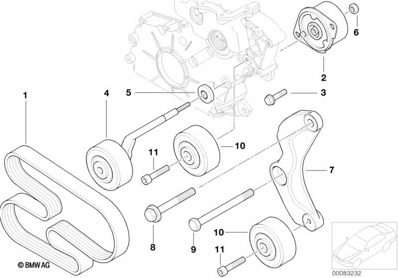 Genuine Water Pump/Alternator Ribbed V Belt view 2