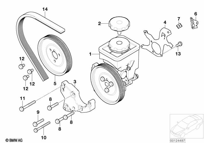 Genuine Water Pump/Alternator Drive Ribbed V-Belt 11 28 8 477 784 view 2