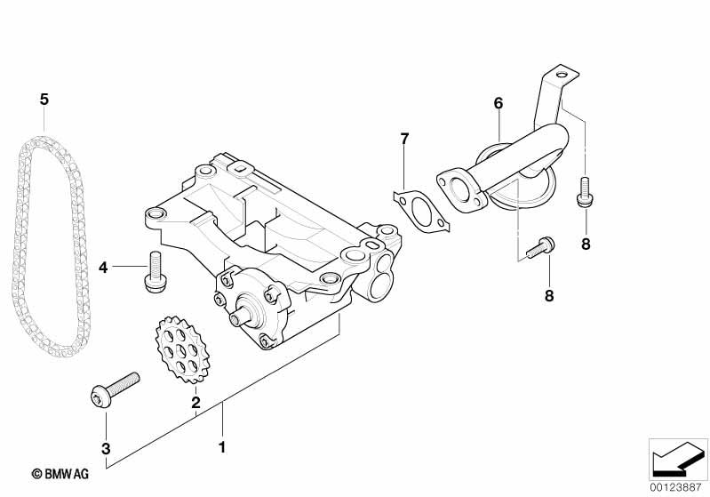 Genuine Lubrication System Oil Pump 11 41 7 805 814 view 2