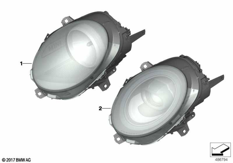 Genuine Left Headlight LED RHD Fits F57 F54 LCI F55 F56 63118737595