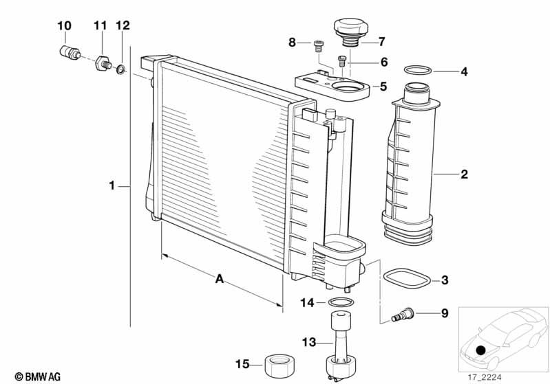 Genuine Radiator 17 11 1 728 907 view 2