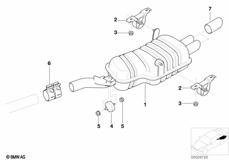 Genuine Exhaust Tailpipe Tip Cover Trim Chrome view 2