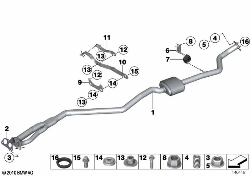 Genuine Exhaust System Rubber Bush Bushing 18 20 7 546 579 view 2