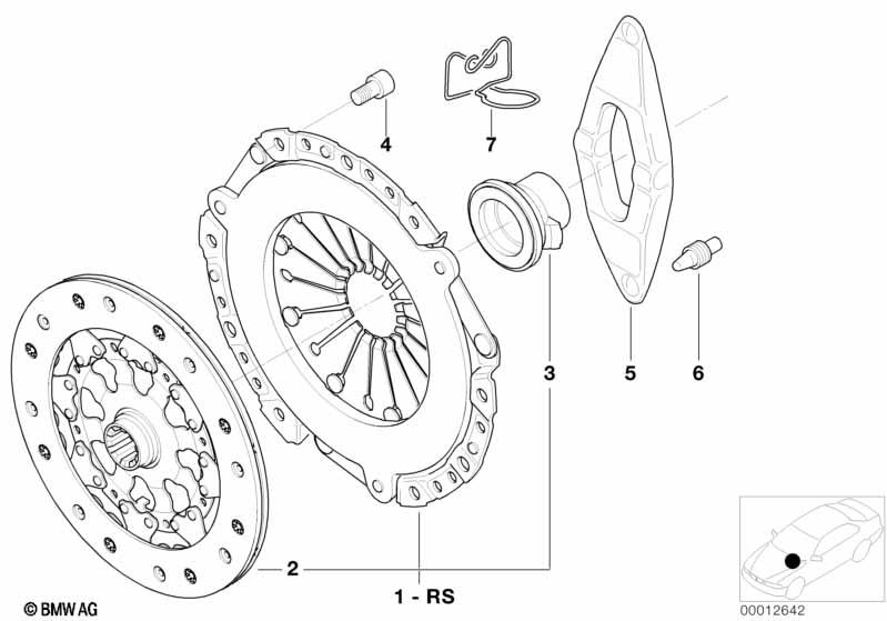 Genuine Transmission Clutch Release Bearing 21 51 7 526 105 view 2