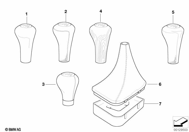 Genuine Gear Shift/Stick Gaiter Black 25 11 1 434 099 view 2