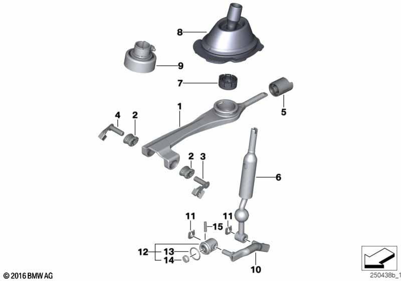 Genuine Transmission Front Gear Selector Shifter Rod Joint 25 11 7 580 281 view 2