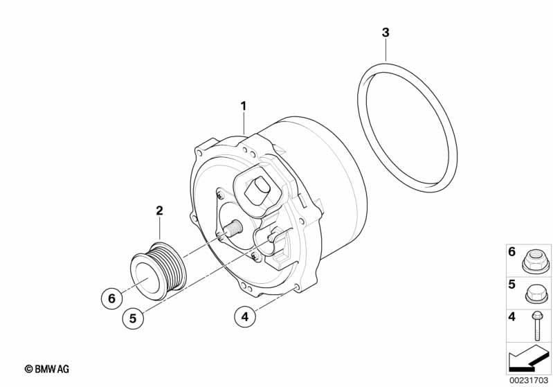 Genuine Gasket O-Ring For Water-Cooled Generator Alternator 12 31 7 507 996 view 2